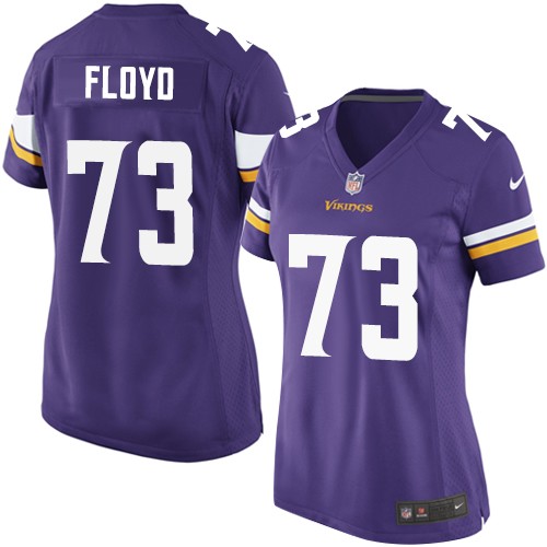 Women's Game Sharrif Floyd Nike Jersey Purple Home - #73 NFL Minnesota Vikings